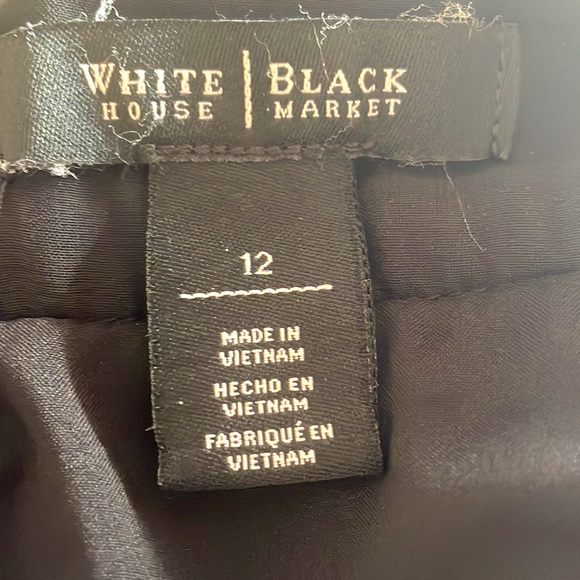 White House Black Market lined black skirt sz 12 - Picture 5 of 8
